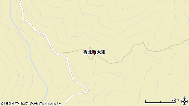 〒781-4242 高知県香美市香北町大束の地図