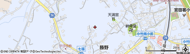 福岡県小竹町（鞍手郡）勝野周辺の地図