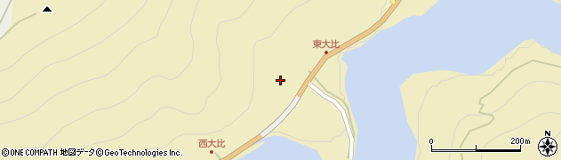 高知県香美市物部町大栃387周辺の地図