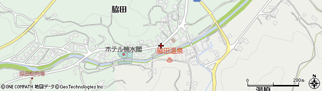 脇田温泉周辺の地図