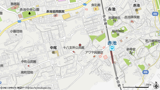 〒822-1101 福岡県田川郡福智町赤池の地図