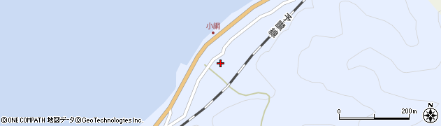 愛媛県伊予市双海町上灘小網周辺の地図