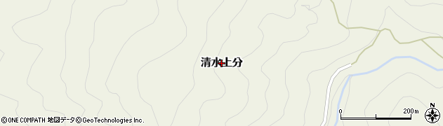 高知県いの町（吾川郡）清水上分周辺の地図