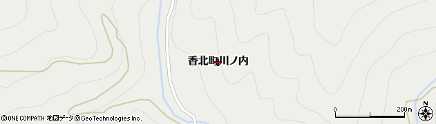高知県香美市香北町川ノ内周辺の地図