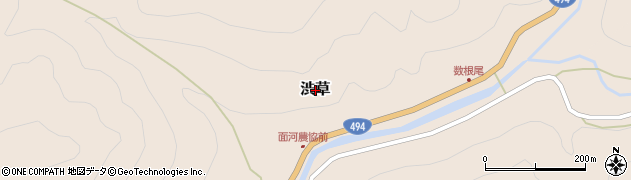愛媛県久万高原町（上浮穴郡）渋草周辺の地図