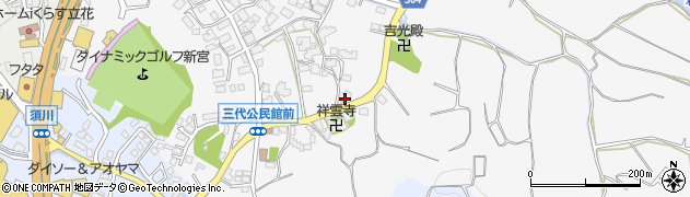 福岡県糟屋郡新宮町三代590周辺の地図