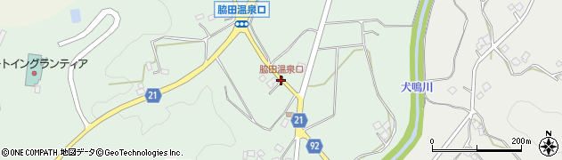 脇田温泉口周辺の地図