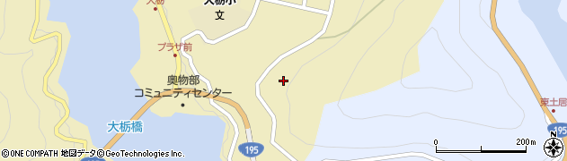 高知県香美市物部町大栃1348周辺の地図