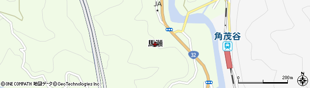 高知県大豊町（長岡郡）馬瀬周辺の地図