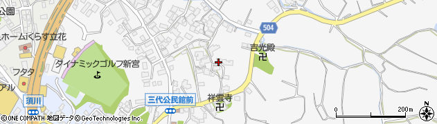 福岡県糟屋郡新宮町三代580周辺の地図