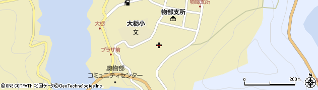 高知県香美市物部町大栃1190周辺の地図