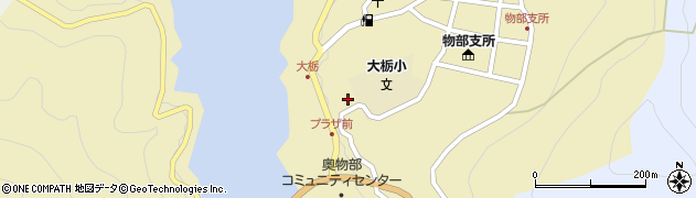 高知県香美市物部町大栃1163周辺の地図