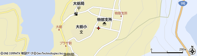 高知県香美市物部町大栃1384周辺の地図