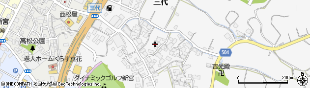 福岡県糟屋郡新宮町三代501周辺の地図