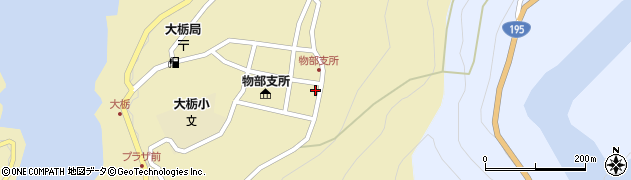 高知県香美市物部町大栃1423周辺の地図