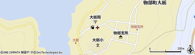 高知県香美市物部町大栃1119周辺の地図