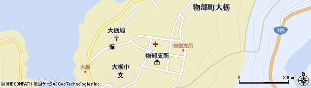 高知県香美市物部町大栃1441周辺の地図