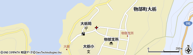 高知県香美市物部町大栃1123周辺の地図