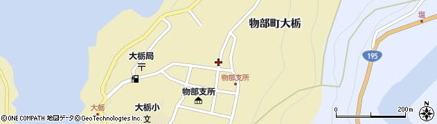 高知県香美市物部町大栃1424周辺の地図