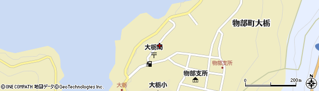高知県香美市物部町大栃1086周辺の地図