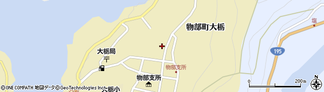 高知県香美市物部町大栃1465周辺の地図