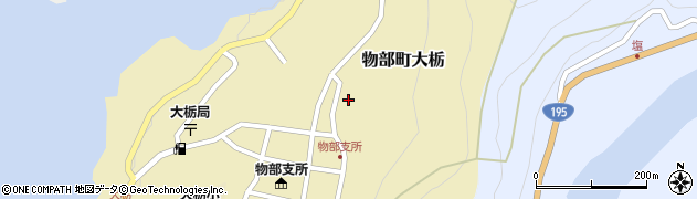 高知県香美市物部町大栃1641周辺の地図