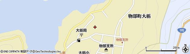 高知県香美市物部町大栃1495周辺の地図
