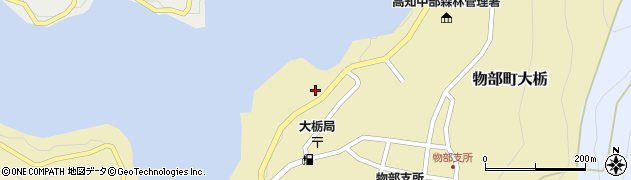 高知県香美市物部町大栃1081周辺の地図