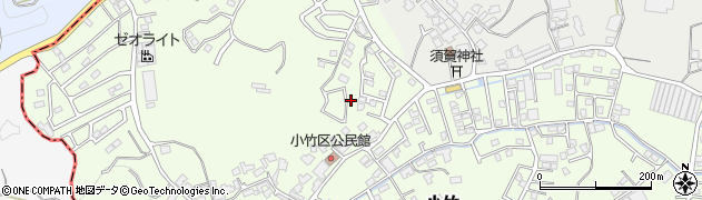 福岡県古賀市小竹周辺の地図