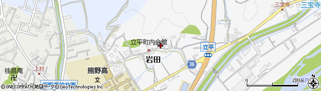 和歌山県西牟婁郡上富田町岩田87周辺の地図