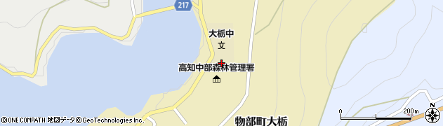 香美市立大栃中学校周辺の地図