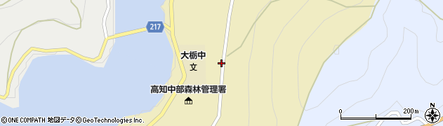 高知県香美市物部町大栃2066周辺の地図