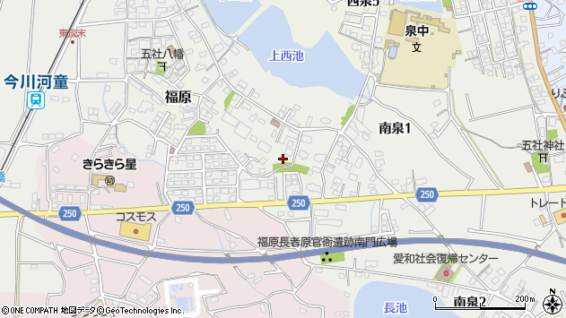 〒824-0036 福岡県行橋市南泉の地図
