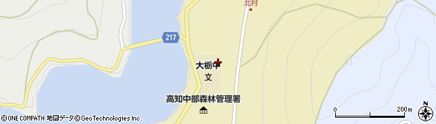 高知県香美市物部町大栃1956周辺の地図
