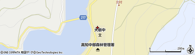 高知県香美市物部町大栃1933周辺の地図
