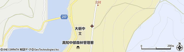 高知県香美市物部町大栃2065周辺の地図