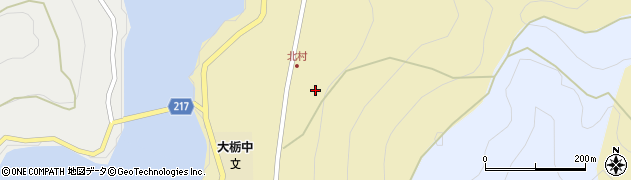高知県香美市物部町大栃2084周辺の地図