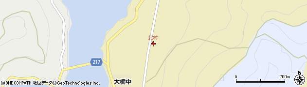 高知県香美市物部町大栃2035周辺の地図