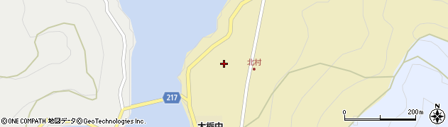 高知県香美市物部町大栃1984周辺の地図