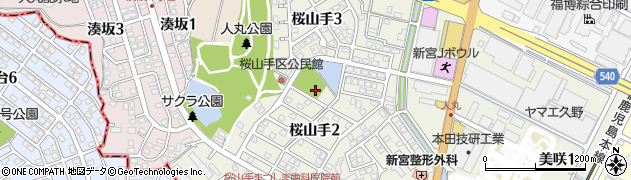 福岡県新宮町（糟屋郡）桜山手周辺の地図