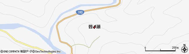 徳島県海陽町（海部郡）小川（皆ノ瀬）周辺の地図