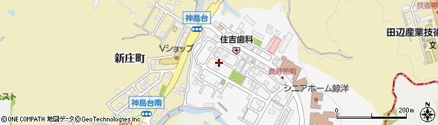 和歌山県田辺市神島台周辺の地図