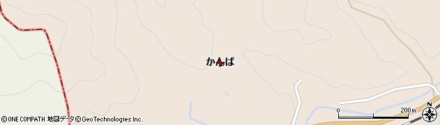 徳島県美波町（海部郡）山河内（かんば）周辺の地図