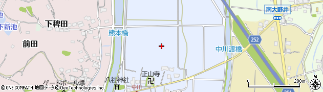 福岡県行橋市中川周辺の地図