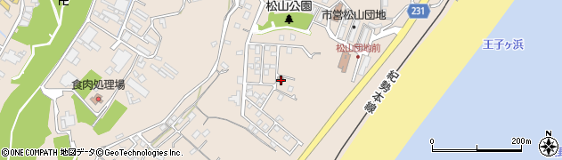 新宮松山簡易郵便局周辺の地図