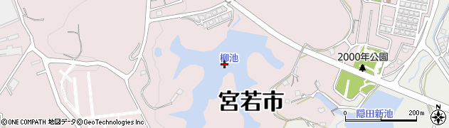 柳池周辺の地図