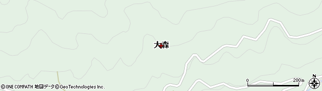 高知県いの町（吾川郡）大森周辺の地図
