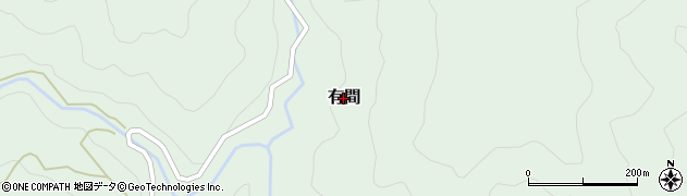 高知県土佐町（土佐郡）有間周辺の地図