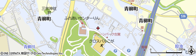 福岡県古賀市青柳町周辺の地図