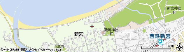 福岡県新宮町（糟屋郡）新宮周辺の地図